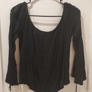 Ambiance Off-the-Shoulder Bell Sleeve Blouse